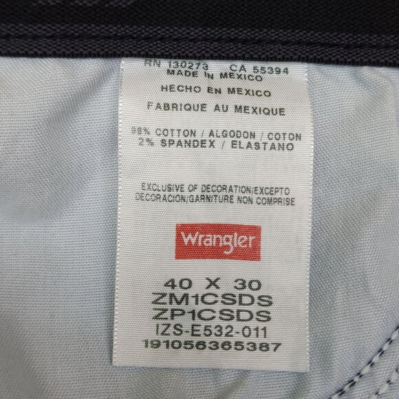 Wrangler 2 Pair Mens Authentics Denim Jeans 40X30 Relaxed Fit Stretch Waistband - Picture 12 of 13